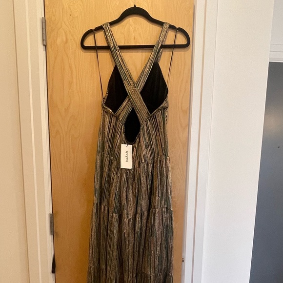 BA&SH Salsa Tiered Metallic Maxi Dress Medium NWT - Picture 7 of 8